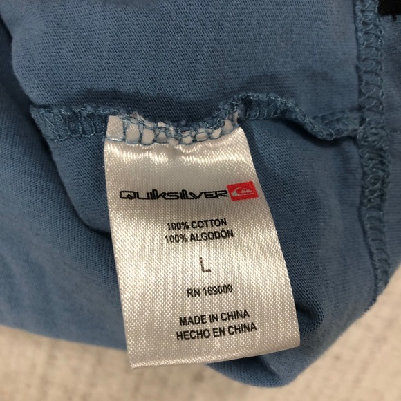 Quiksilver Boardshorts Since 1969 Blue Cotton T Shirt Men's Size L - Picture 5 of 8